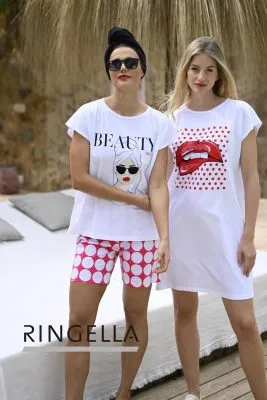 5211326 5211026 image shorty und sleepshirt mit motivdruck ringella women
